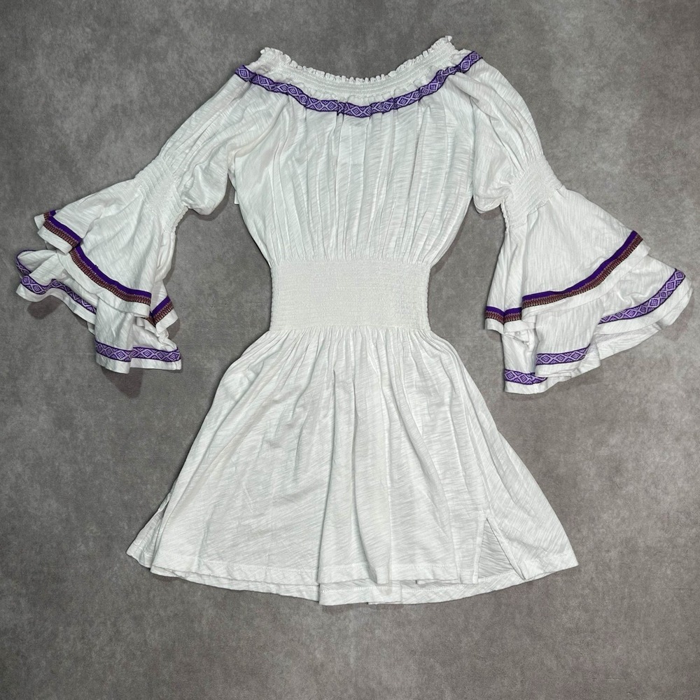 Pitusa Off Shoulder Coverup Dress Beachwear Smock Swim Size XS/S - Picture 4 of 5
